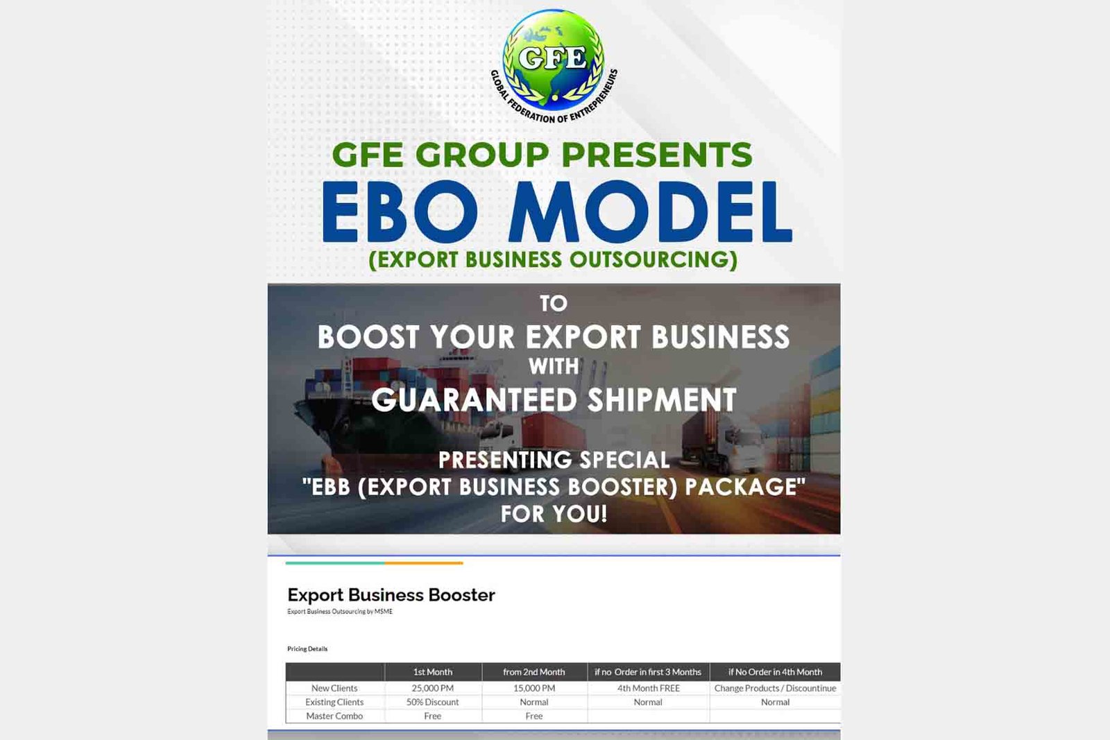 To boost Indian export in 2022 GFE launches an Export Business Outsourcing model